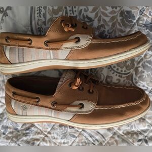 SPERRY Womans The Songfish 3-Eye Striped Boat Shoe 9M